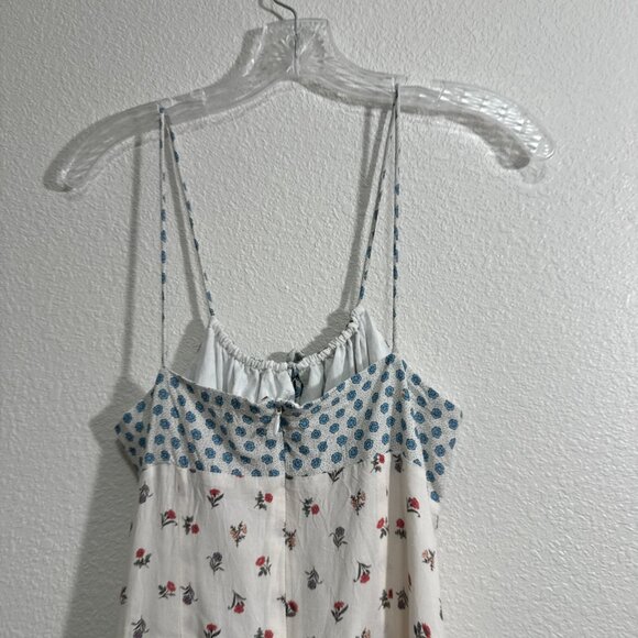 RHYTHM. Harlow Floral Gathered Maxi Dress Size Small Boho Cute Ditsy Smocked - Picture 2 of 12